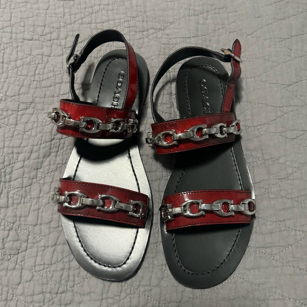 COACH signature sandals